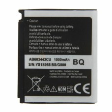 Battery For Samsung AB603443CU - 800mah (Please note Spec. of original item )
